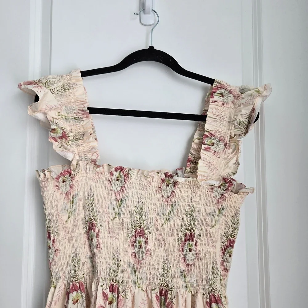 Hill House Home The Ellie Nap Dress Paradise Floral Smocked Midi Dress XXXL - Picture 3 of 10